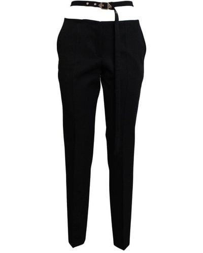 The Attico Cut-out Detailed Trousers - Black
