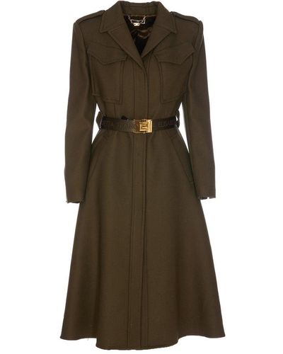 Green Elisabetta Franchi Coats for Women | Lyst