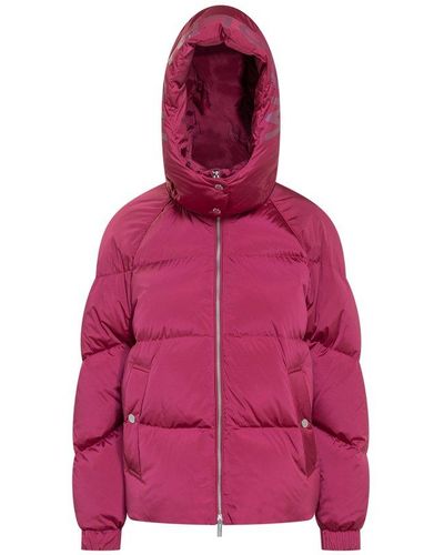 Woolrich Zipped Hooded Coat - Pink