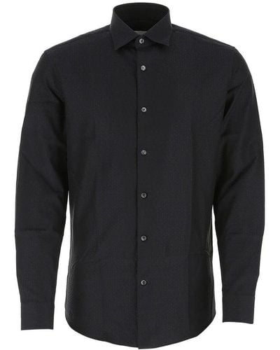 Ferragamo Gancini Printed Buttoned Shirt - Black