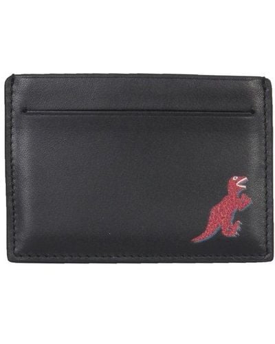 PS by Paul Smith Leather Card Holder - Gray