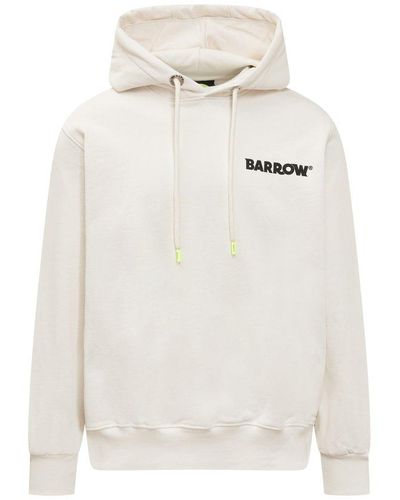 Barrow Logo-printed Drawstring Hoodie - White
