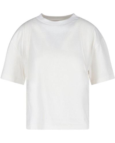 Alexander McQueen Seam-detailed Crewneck T-shirt - White