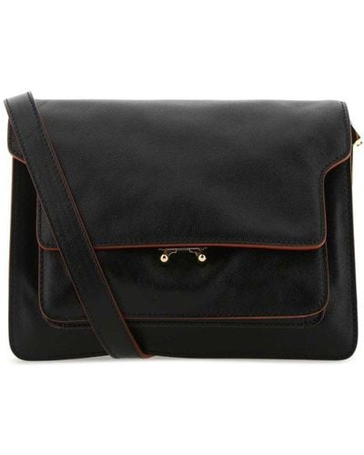 Marni Women's Medium Soft Trunk Bag Black/Limestone, SBMP0103U3-Z582N