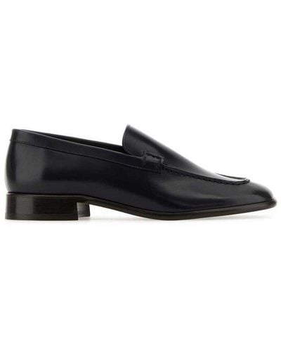 The Row 'Mensy' Leather Loafers - Black