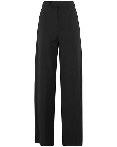 MM6 by Maison Martin Margiela Wide Leg Tailored Trousers - Black