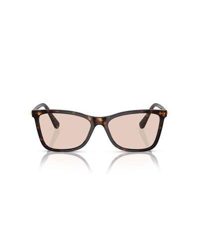 Swarovski Rectangle Frame Sunglasses - Brown