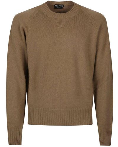 Tom Ford Seamless Crewneck Sweater - Brown