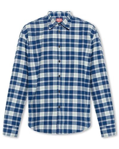 DIESEL ‘S-Umbe-Check-Nw’ Shirt - Blue