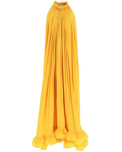 Lanvin Long Ruffled Dress - Yellow