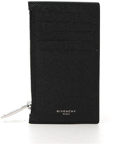 Givenchy Logo Print Zipped Cardholder - Black