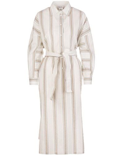 Max Mara Striped White Deserto Dress