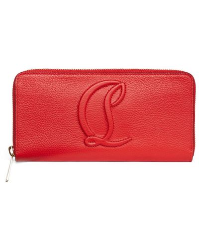 Christian Louboutin Portafoglio "be My Side Long" In Pelle Rosso - Red