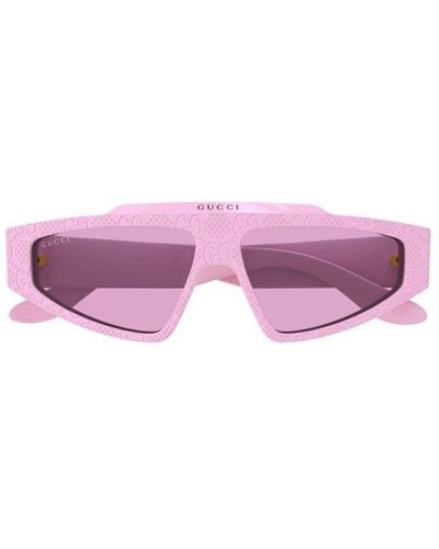 Gucci Rectangle-frame Sunglasses - Purple