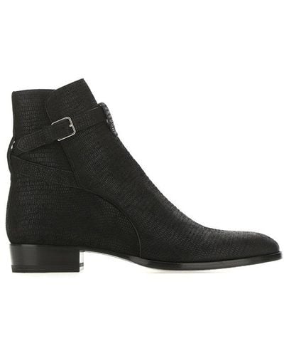 Saint Laurent Wyatt Ankle Boots - Black