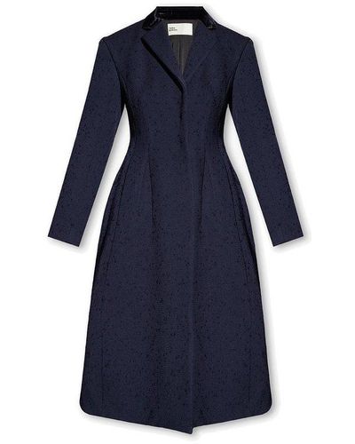 Tory Burch Wool Coat - Blue