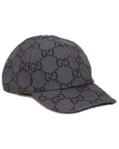 Gucci Allover Logo Printed Baseball Cap - Gray