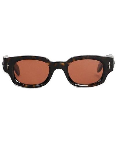Cutler and Gross Rectangle-frame Sunglasses - Brown