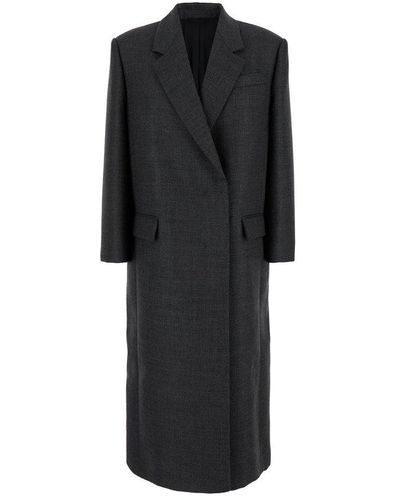 Brunello Cucinelli Long Sleeved Oversized Coat - Black