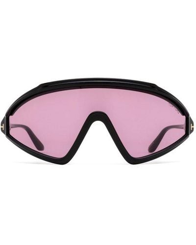 Tom Ford Lorna Shield Frame Sunglasses - Purple