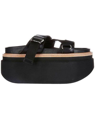 Sacai Hybrid Belt Platform Sandals - Black