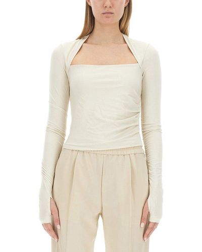 Helmut Lang Shrug Top - Natural