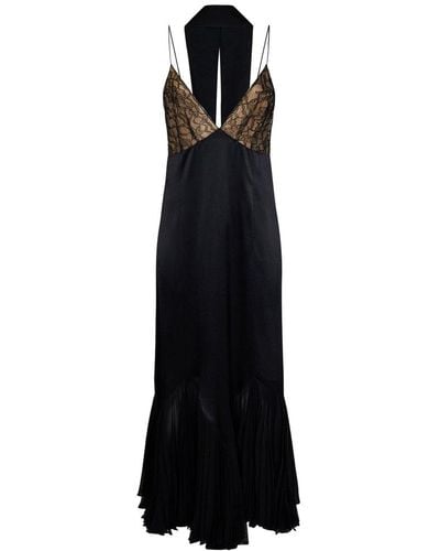 Khaite Candita Satin-texture Silk Maxi Dress - Black