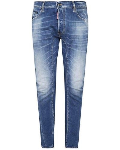 DSquared² Navy Blue Cotton Jeans