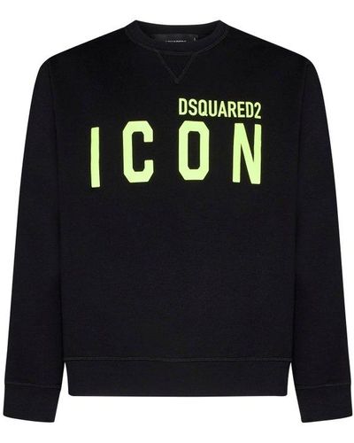 DSquared² Logo Printed Long-sleeved Sweatshirt - Black