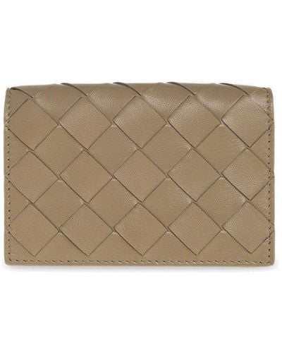 Bottega Veneta Leather Business Card Case - Natural