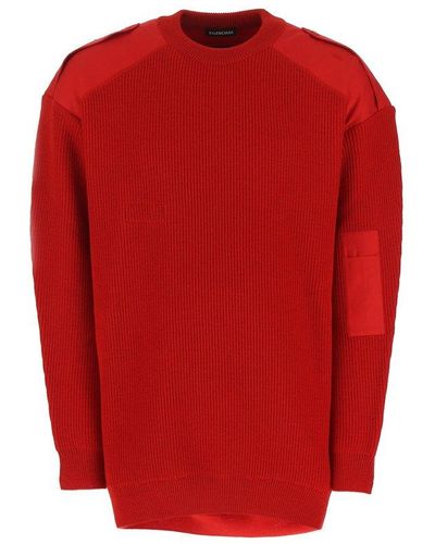Balenciaga Red Wool Oversize Sweater