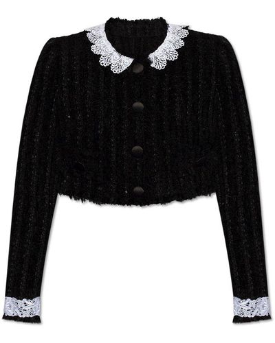 Dolce & Gabbana Jacket With Collar, - Black