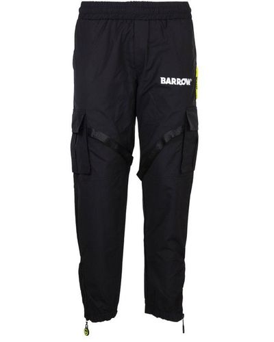 Barrow Logo Printed Track Pants - Black