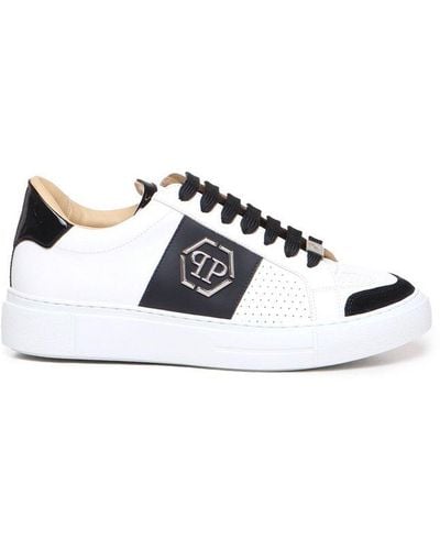 Philipp Plein Round-toe Lace-up Sneakers - White