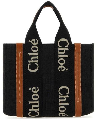 Chloé Small Woody Tote Bag - Black