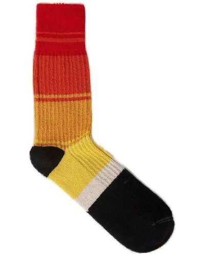 Marni Colourblock Socks - Red