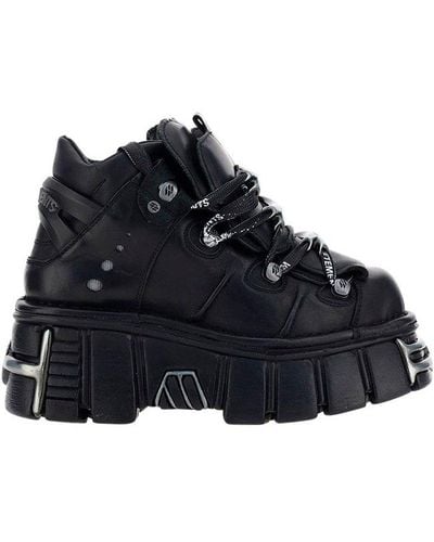 Vetements New Rock Platform Sneakers - Black