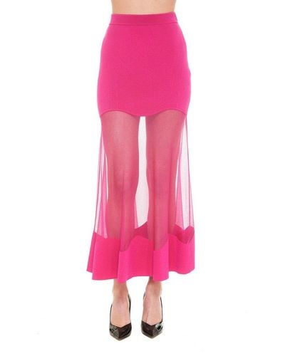 Alexander McQueen Maxi Skirt - Women - Pink