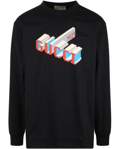 Gucci Cotton Jersey Long-sleeved T-shirt - Black