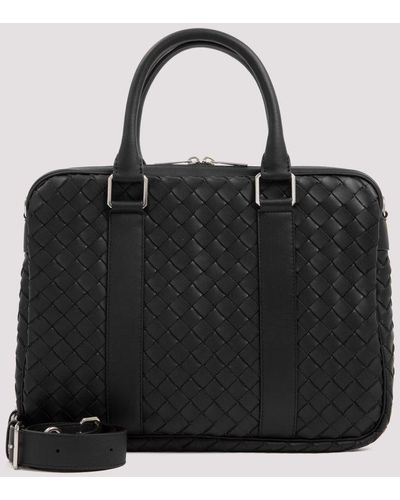 Bottega Veneta Leather Briefcase Unica - Black
