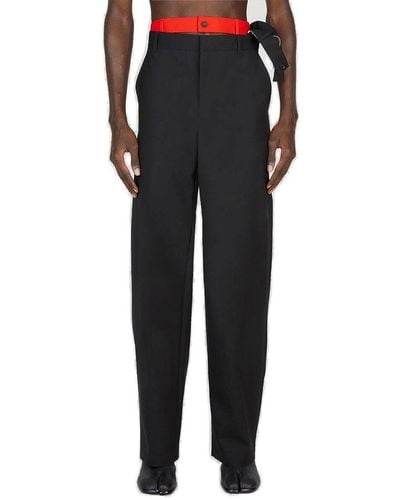 Y. Project Multi Waistband Trousers - Black