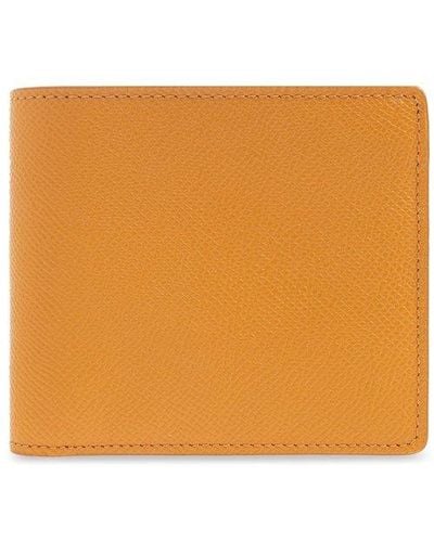 Maison Margiela Leather Wallet, - Orange