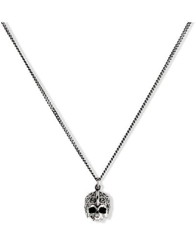 Emanuele Bicocchi Skull Pendant Necklace - Metallic