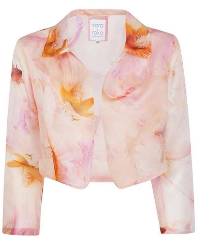 Sara Roka Pattern-printed Jacket - Pink