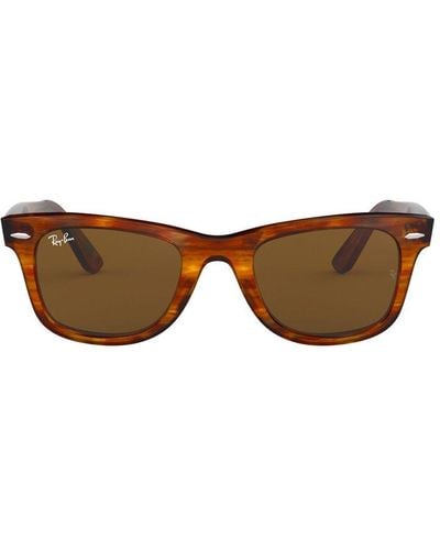 Ray-Ban Rb2140 Original Wayfarer Sunglasses, Tortoise/green, 54 Mm - Multicolor