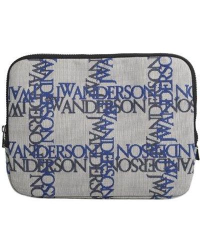 JW Anderson Logo-printed Zipped Ipad Pouch - Blue