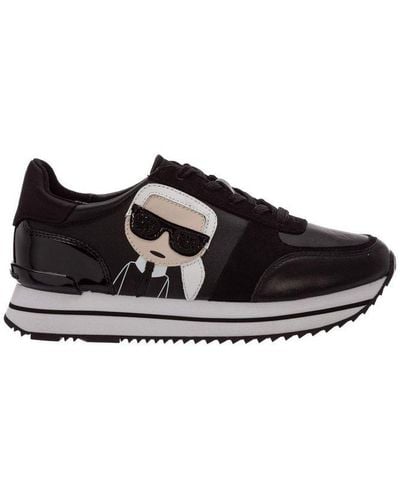 Karl Lagerfeld K/ikonik Velocita Ii Meteor Sneakers - Black
