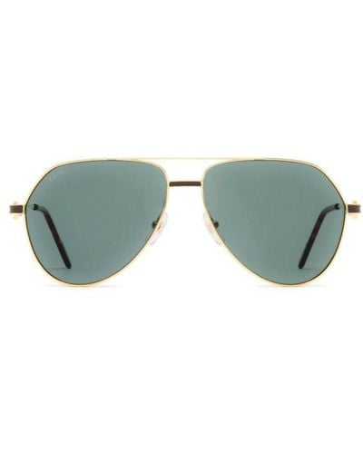 Cartier Aviator Frame Sunglasses - Metallic