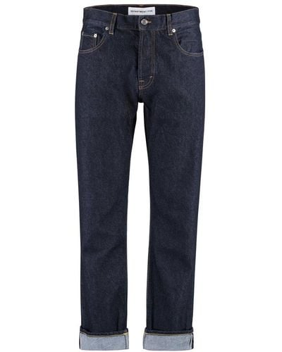Department 5 Logo Patch Skinny Jeans - Blue