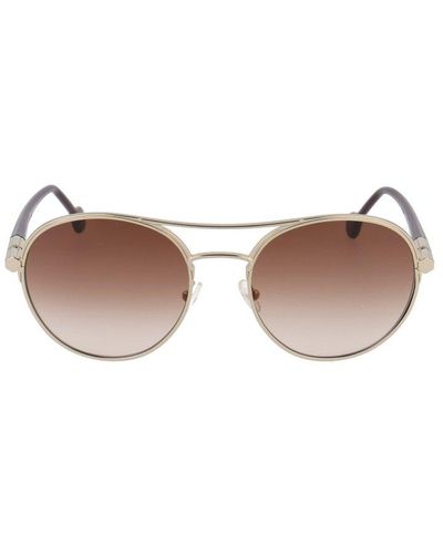 Ferragamo Round Frame Sunglasses - Brown